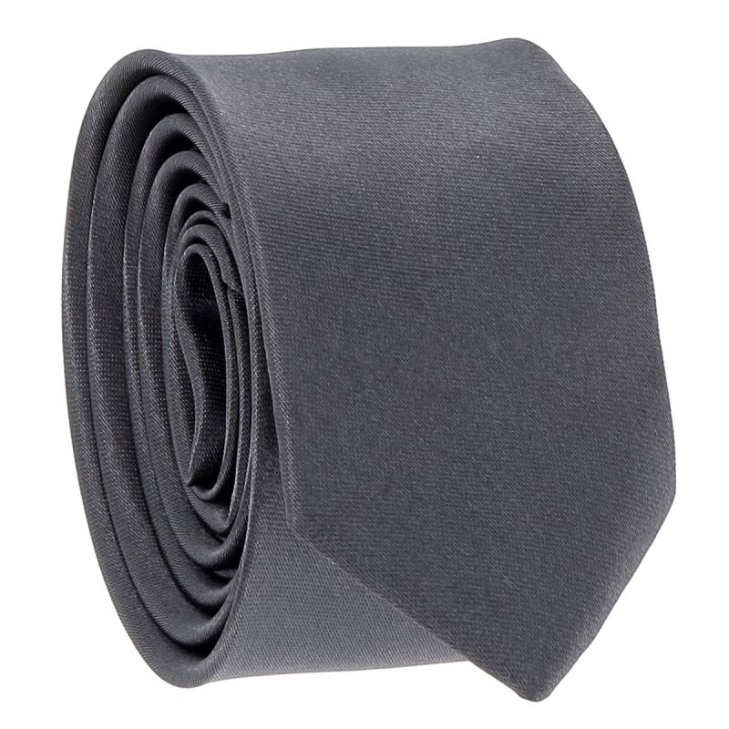 Cravate Slim Gris anthracite