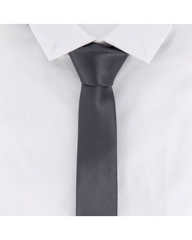Cravate Slim Gris anthracite