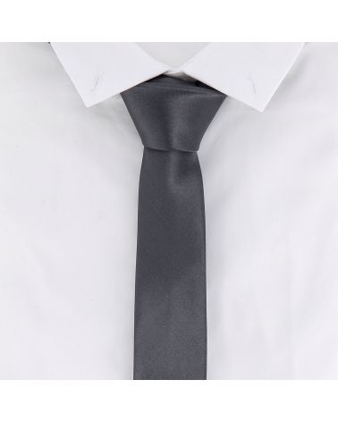 Cravate Slim Gris anthracite