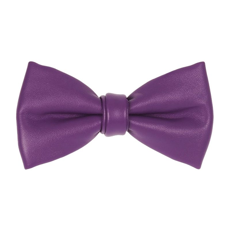Noeud Papillon Simili cuir Violet