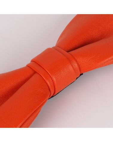 Noeud Papillon Orange Simili cuir