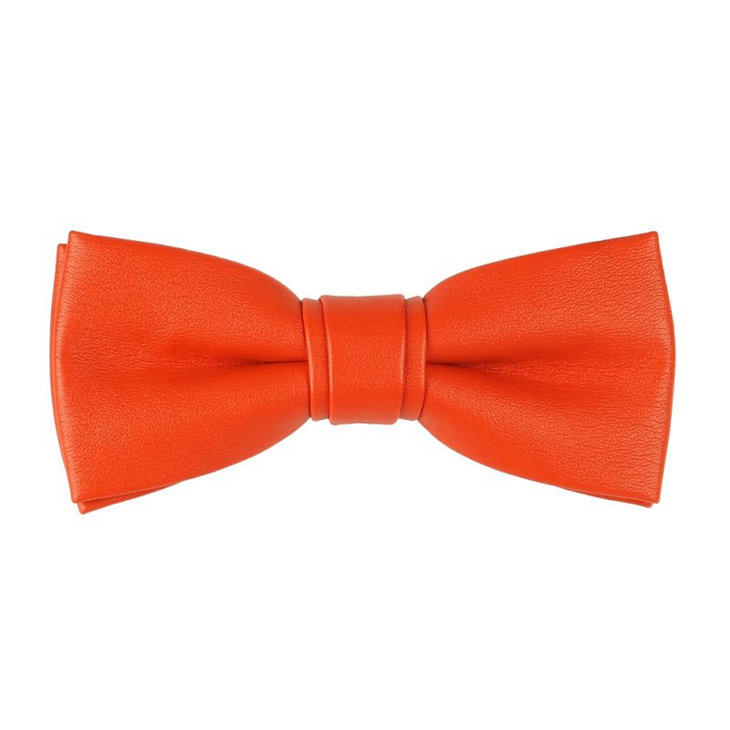 Noeud Papillon Orange Simili cuir
