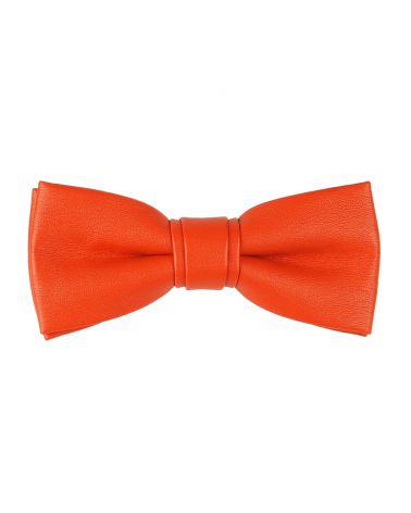 Noeud Papillon Orange Simili cuir