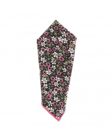 Pochette Costume Liberty Noire et Rose