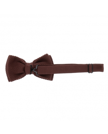 Noeud Papillon Tricot Marron