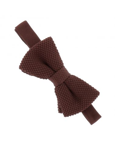 Noeud Papillon Tricot Marron