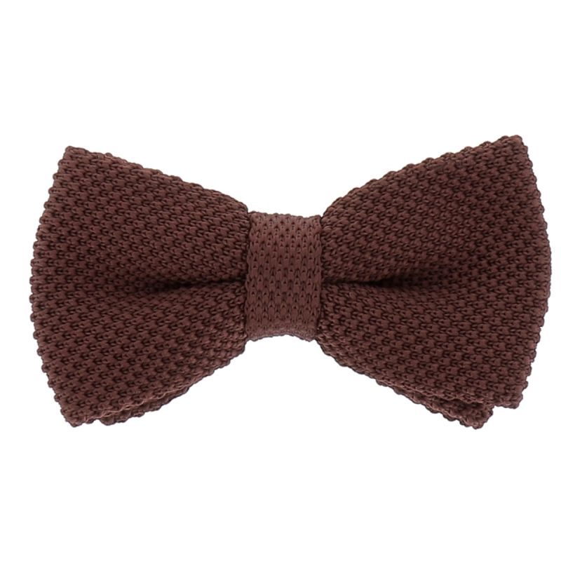 Noeud Papillon Tricot Marron