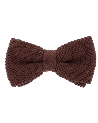 Noeud Papillon Tricot Marron