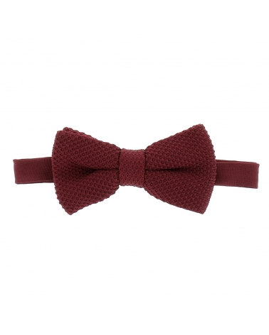 Noeud Papillon Tricot Bordeaux