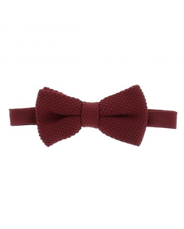 Noeud Papillon Tricot Bordeaux