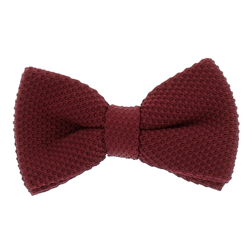 Noeud Papillon Tricot Bordeaux