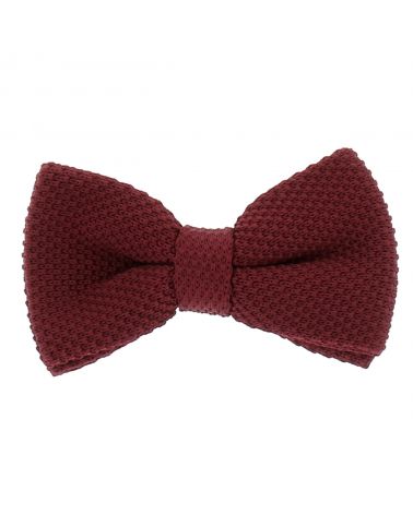 Noeud Papillon Tricot Bordeaux