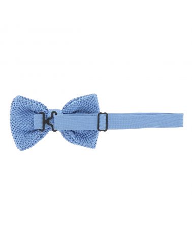Noeud Papillon Tricot Bleu ciel