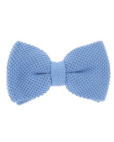 Noeud Papillon Tricot Bleu ciel