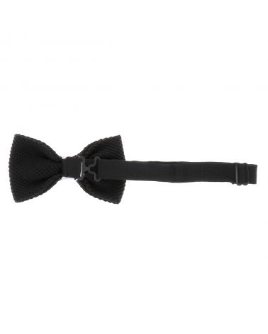 Noeud Papillon Tricot Noir et Blanc