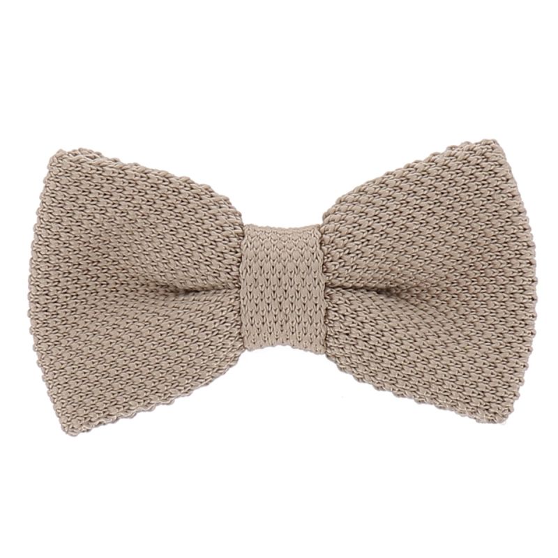 Noeud Papillon Tricot Beige