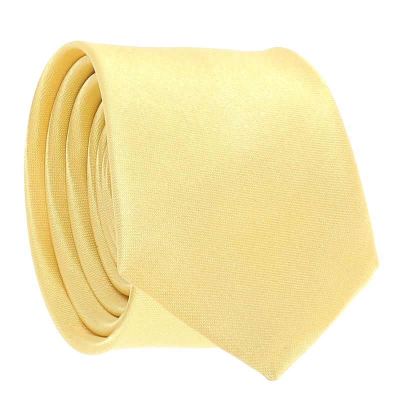 Cravate Slim Jaune pale