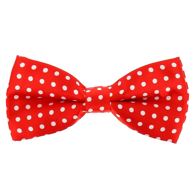 Noeud Papillon à Pois Rouge et Blanc