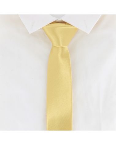 Cravate Slim Jaune pale