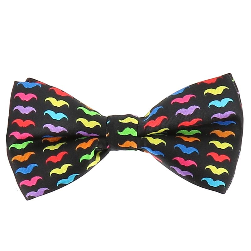 Noeud Papillon Moustache Multicolore