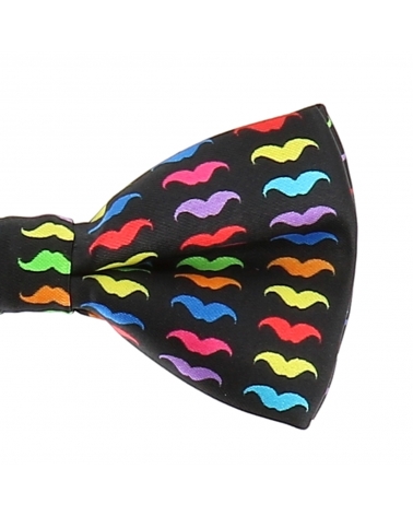 Noeud Papillon Moustache Multicolore