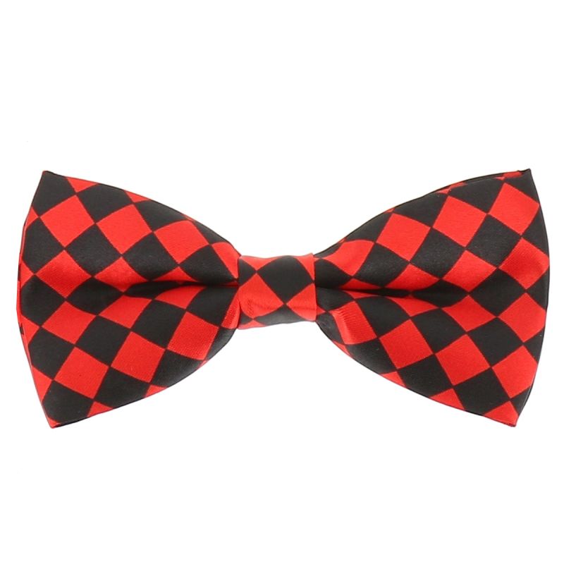 Noeud Papillon Rouge et Noir à Losanges