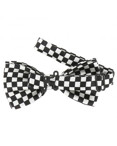 Noeud Papillon Noir et Blanc à Damiers