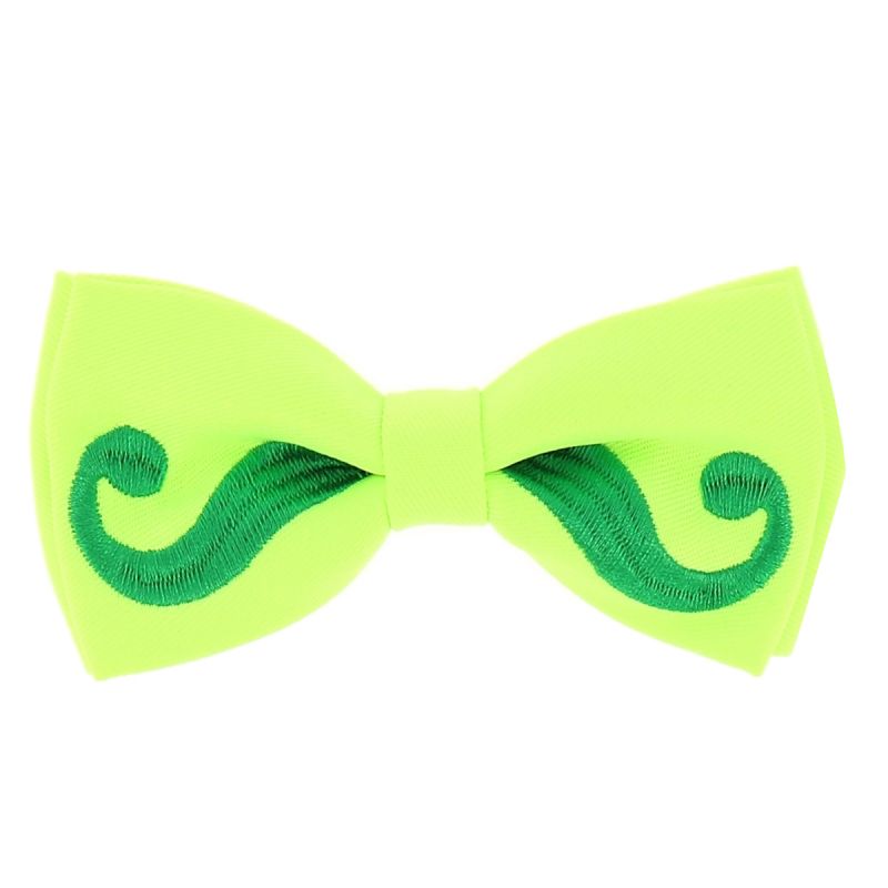Noeud Papillon Moustache Vert fluo et Vert