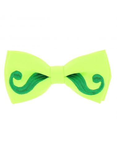 Noeud Papillon Moustache Vert fluo et Vert