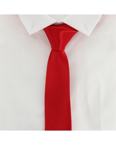 Cravate Slim Rouge intense