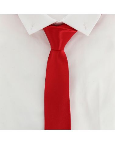 Cravate Slim Rouge intense