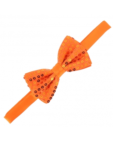 Noeud Papillon Paillette Orange