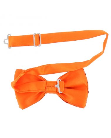 Noeud Papillon Paillette Orange
