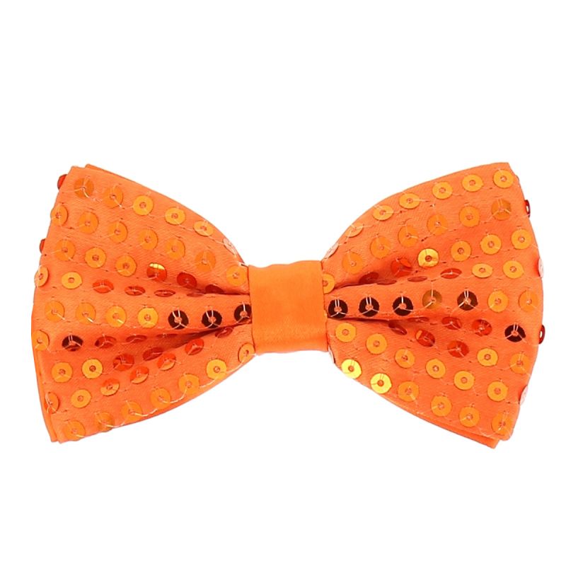 Noeud Papillon Paillette Orange