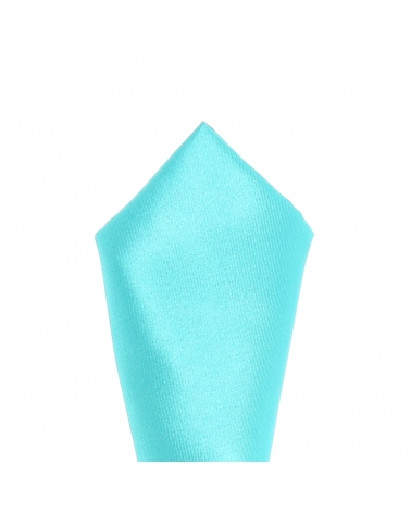 Mouchoir de poche cravateSlim Pochette Costume Bleu turquoise Premium Mariage