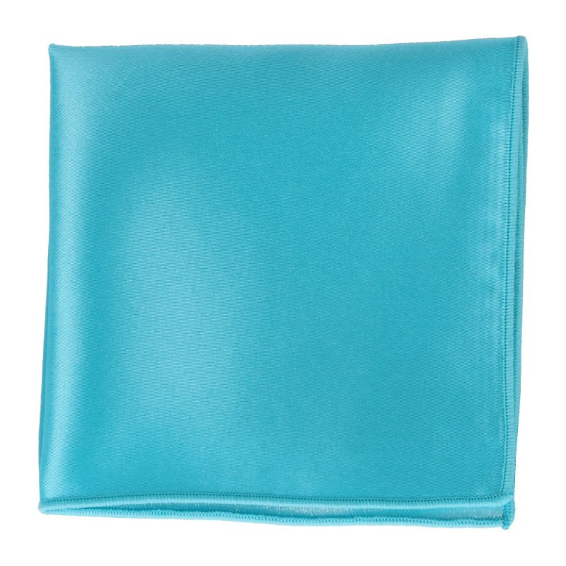 Mouchoir de poche cravateSlim Pochette Costume Bleu turquoise Premium Mariage