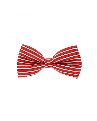 Noeud Papillon Enfant Rayé Rouge et Blanc