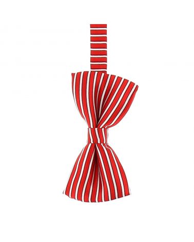 Noeud Papillon Enfant Rayé Rouge et Blanc