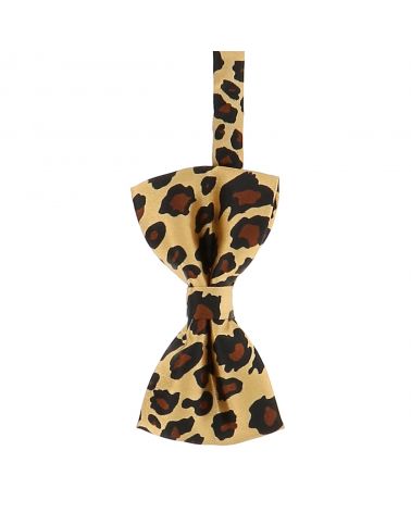 Noeud Papillon Enfant Léopard Doré