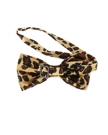 Noeud Papillon Enfant Léopard Doré