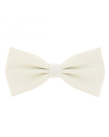 Noeud Papillon Simili Cuir Blanc