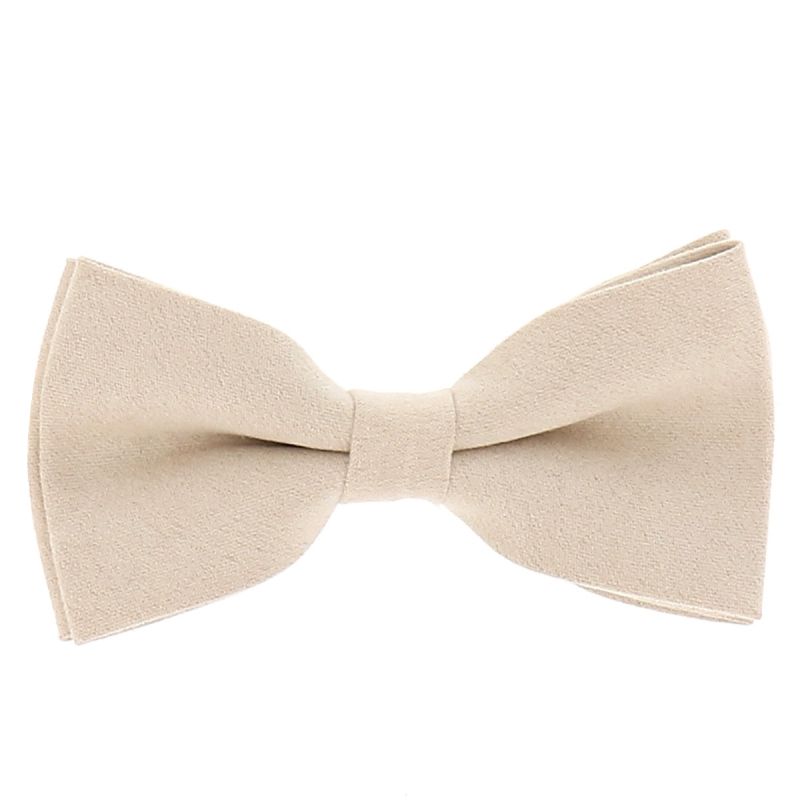 Noeud Papillon Beige Suédine