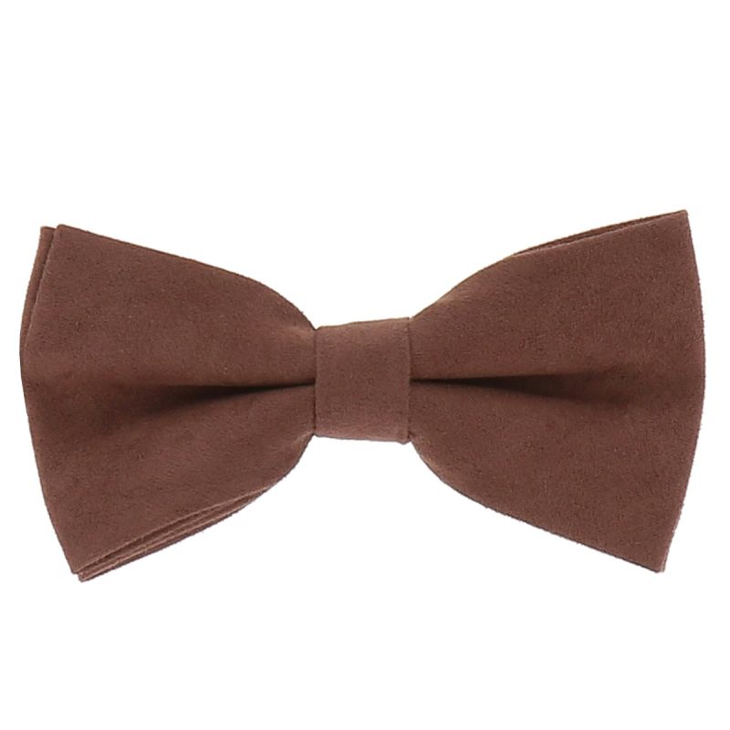 Noeud Papillon Marron clair Suédine