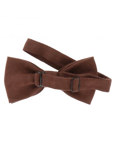 Noeud Papillon Marron clair Suédine