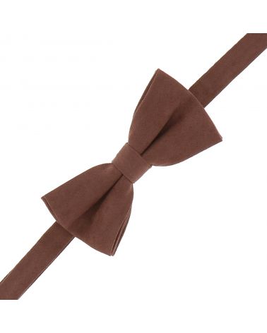 Noeud Papillon Marron clair Suédine