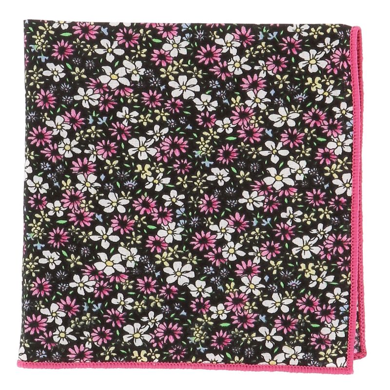 Pochette Costume Liberty Noire et Rose