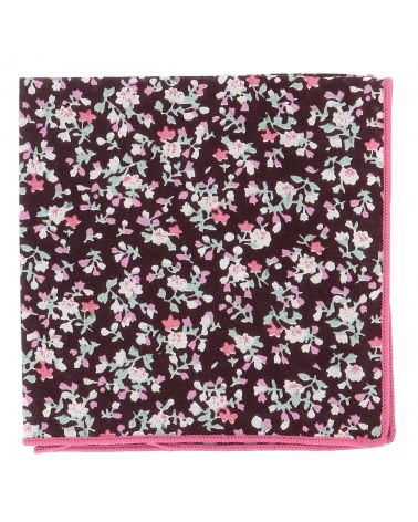 Pochette Costume Liberty Aubergine et Blanche