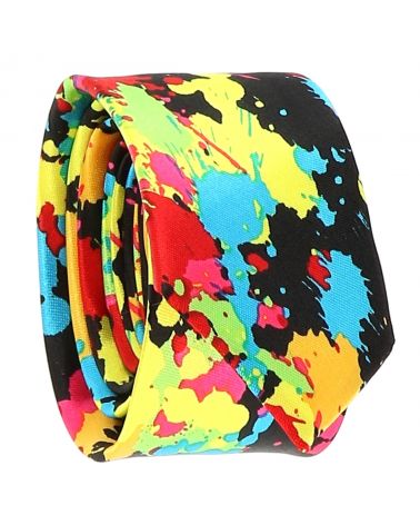Cravate Eclaboussure Multicolore