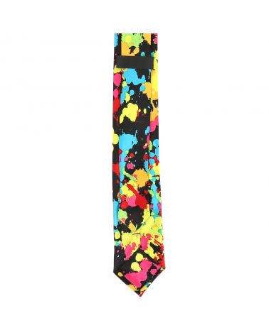 Cravate Eclaboussure Multicolore