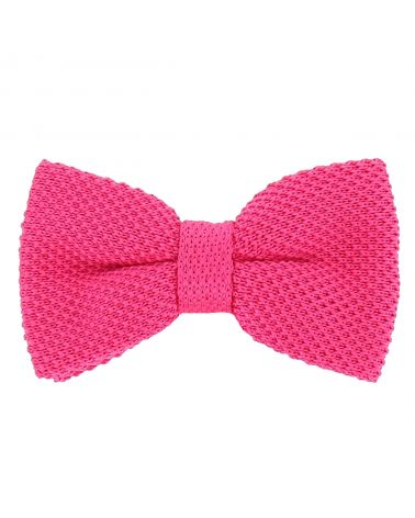 Noeud Papillon Tricot Rose fushia